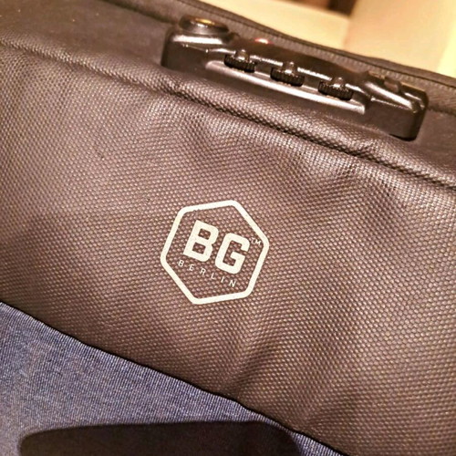 Bg Berlin laptop backpack used, black and blue