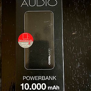 Powerbank CRYSTAL AUDIO 10.000 mAh θύρες  (USB, Micro, TypeC, Lightning)