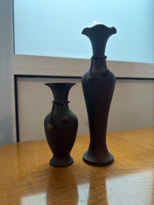 Set of 2 decorative vases used, minimal ethnic style
