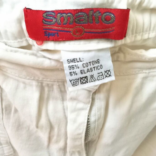 Capri cargo pants size L, like new, white cotton blend