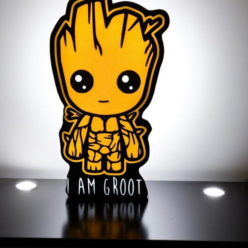 Lightbox "I Am Groot" 3D printed decorative lamp with USB new
