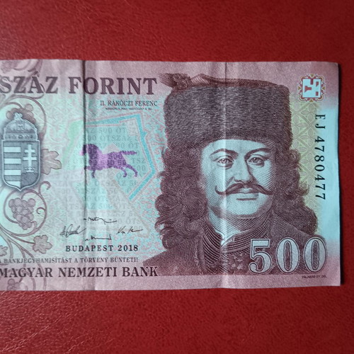 500 forint banknote of Hungary used