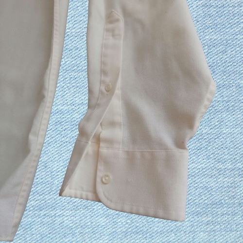 Arrow Usa 1851 men's dress shirt like new, size large, beige and white