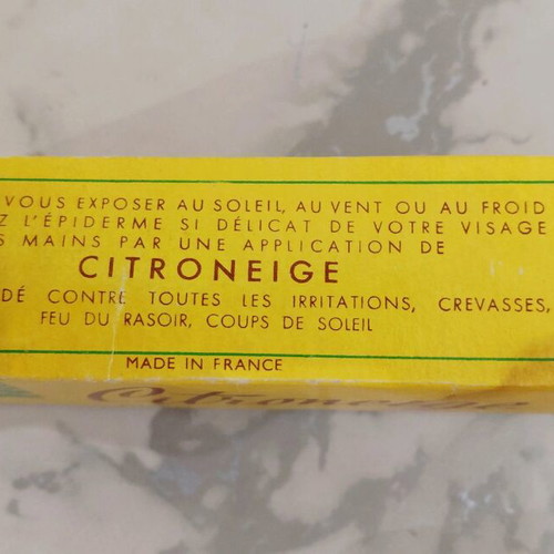 Vintage Citroneige women's cream packaging used, 1960s