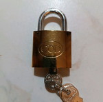 Padlock like new, 5 centimeters length