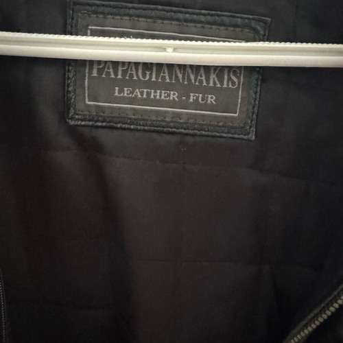 Leather jacket Papagianakis black like new, size M/L