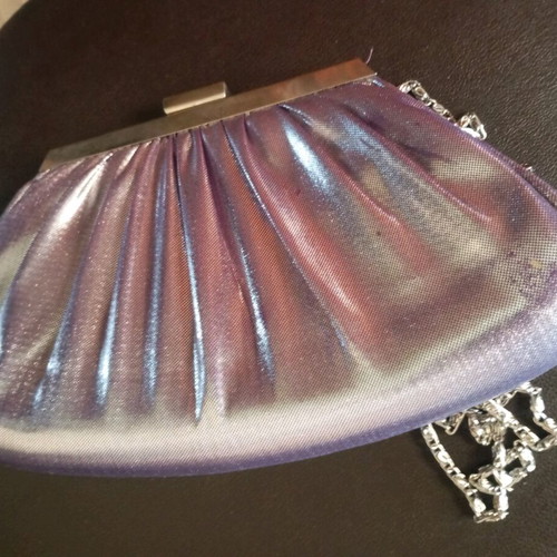 Hunter vintage 90's purple metallic evening bag clutch new