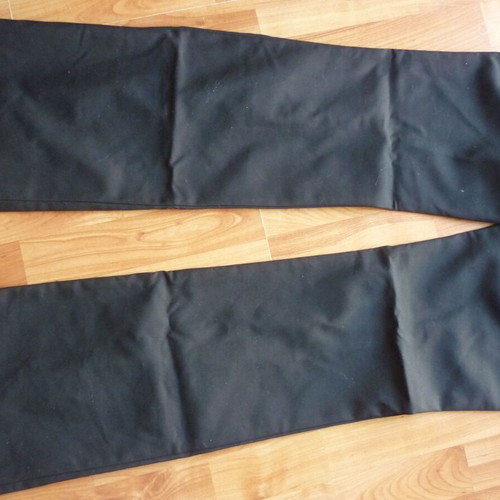 Zara women's pants Large new with lace on legs black