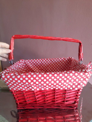 Easter basket used with removable fabric