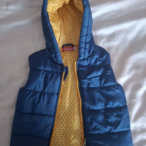 Energino sleeveless jacket used, blue, 6-9 months