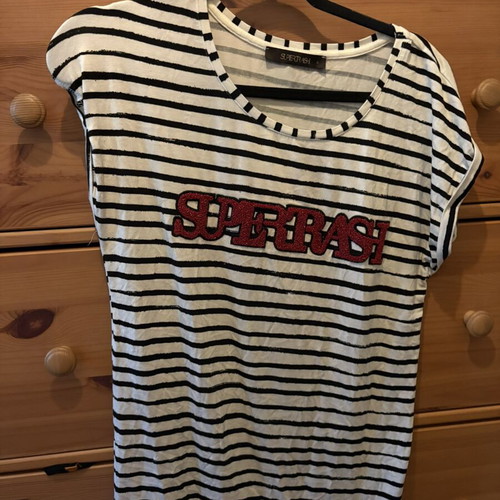 Top size S like new, black and white striped