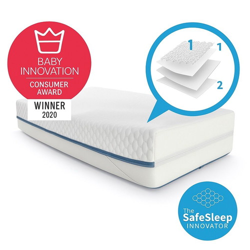 AeroSleep Evolution Premium crib mattress and protector set 120x60x12cm new