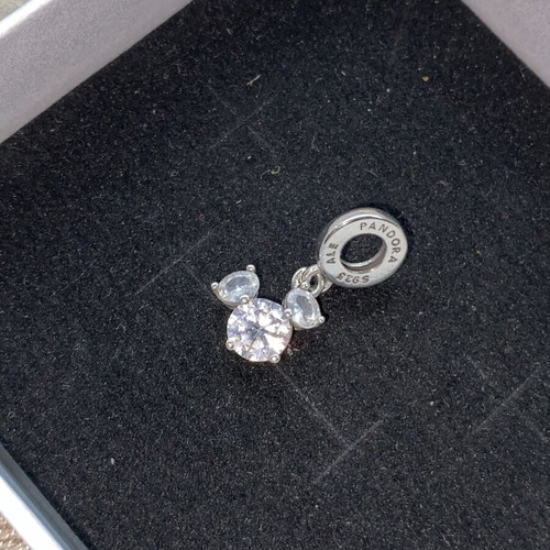Pandora Disney Mickey Mouse charm like new, silver
