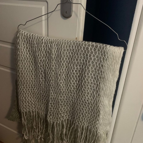 Knitted two-tone handmade scarf like new