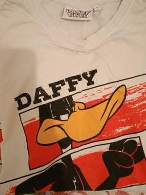 Looney Tunes Μπλούζα κοντό μανίκι σαν καινούργιο, άσπρο και κόκκινο
