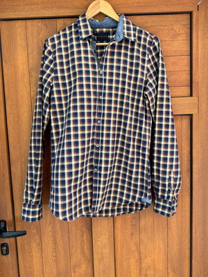 Sisley men's shirt like new, size M, cotton, blue and multicolor