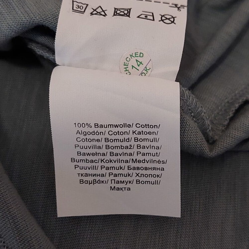 S.Oliver cotton women's blouse, XXL, grey turquoise