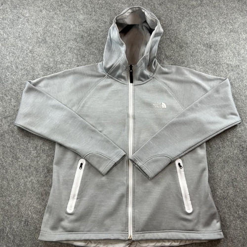 The North Face women's fleece jacket with hood, used, size L, gray