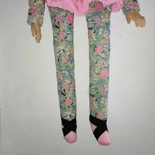 Cloth doll used, large 80 cm, plastic head and palms