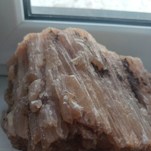 Aragonite mineral new, natural salmon pink crystal specimen