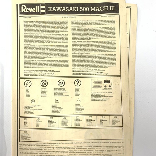 Revell Kawasaki Mach III 1:8 model kit used