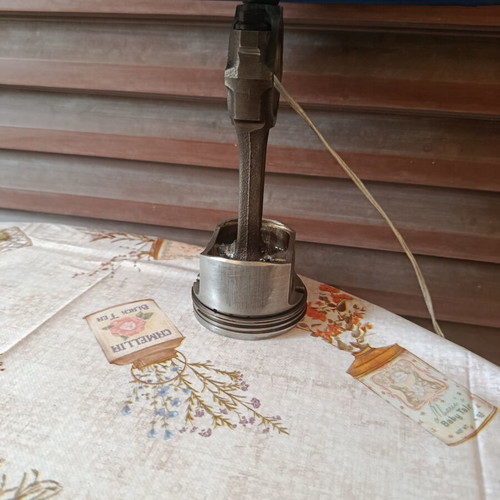 Handmade table lamp steel and aluminum custom order