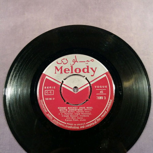 Sidney Bechet White Christmas 7" used, very good condition x3