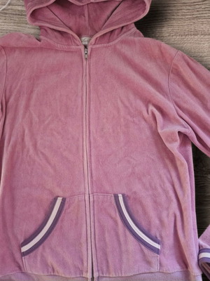 Pink velvet jacket like new with patterns