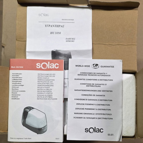 Solac Baby Dreams HU1050 humidifier used, ultrasonic, ionic, 900 ml