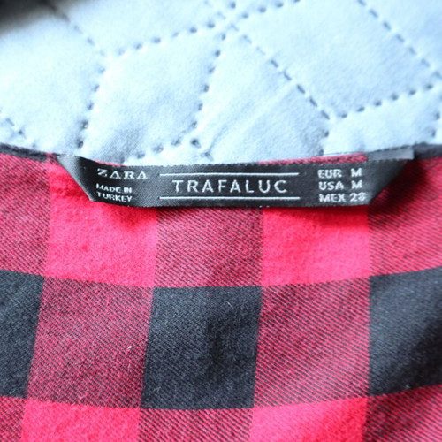 Zara shirt used, black-red, size Medium