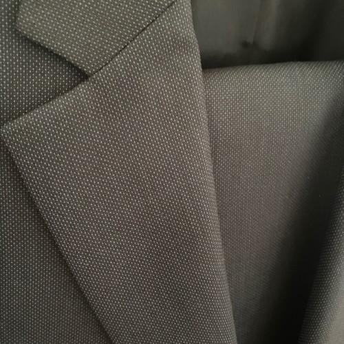 Men's suit wool summer dark blue size 46 with two blue ties like new