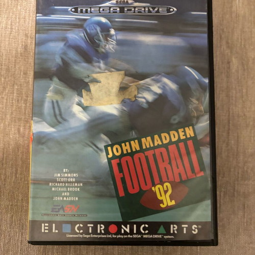 John Madden Football 92 Sega Mega Drive used, complete