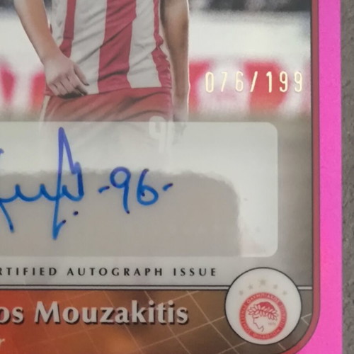 Christos Mouzakitis 24-25 Topps Merlin Pink Parallel Autograph Card new