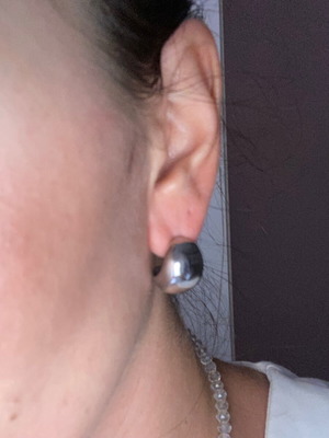 Earrings new, 2 pairs silver, steel and Shein