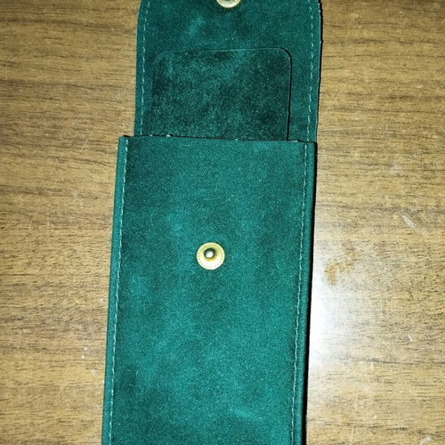 Rolex watch case like new, green velvet with gold logo