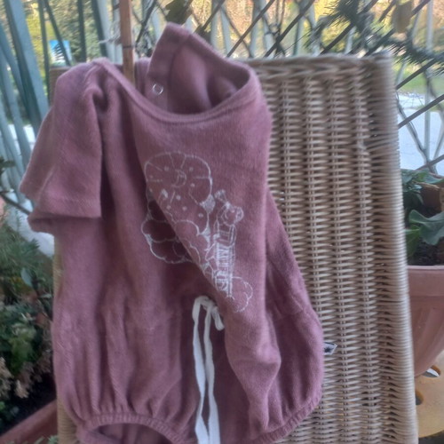 Little Yucca Baby Bathrobe Set 6-12M Organic Cotton with Shorts new