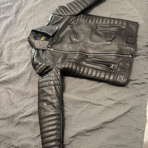Leather jacket Biker like new, original, black, sizes M and L