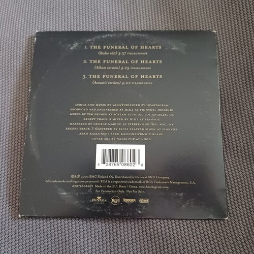 HIM The Funeral of Hearts CD single, rock
