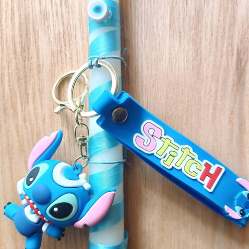 Handmade Stitch candle new with keychain