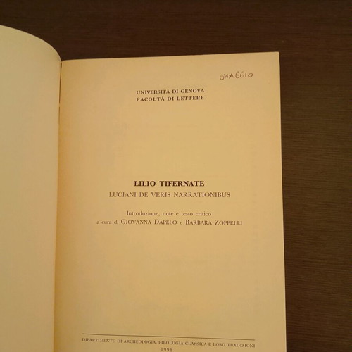 Academic book Lilio Tifernate like new, 1998, Italian