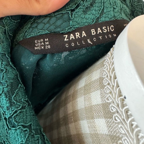 Zara dress new emerald lace medium