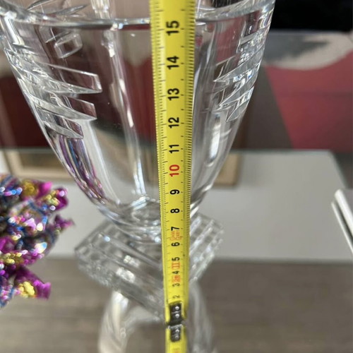 Crystal vase like new with original base