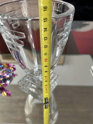 Crystal vase like new with original base