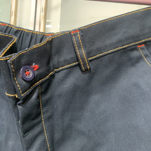 B-Wolf Safety Work Pants, Dark Blue, Size L, 100% Cotton, New