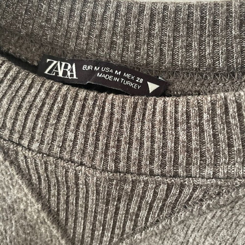 Zara crop sweater gray size M like new
