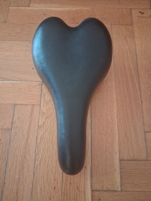 Bicycle saddle, used with minor wear