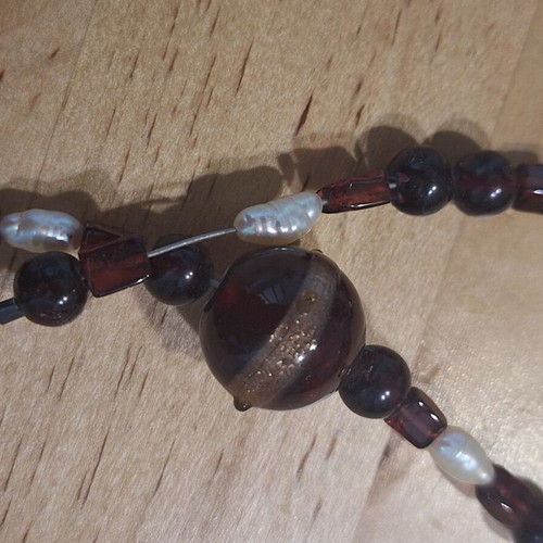 Handmade long necklace used with 925 silver charms