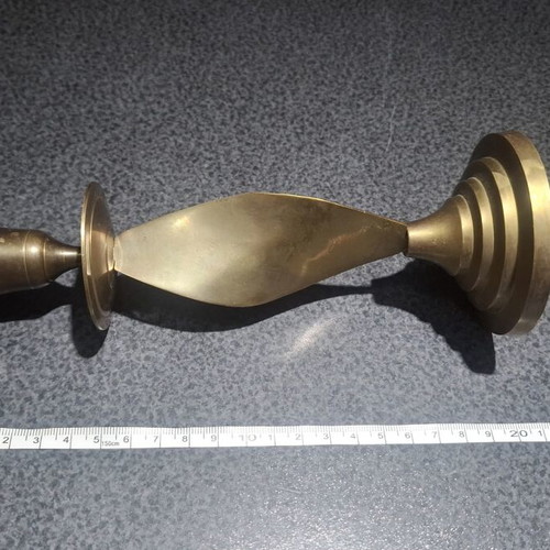 Vintage μπρούτζινο κηροπήγιο 17cm Made in India, σαν καινούργιο