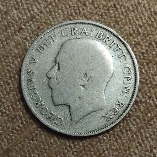 United Kingdom 1 Shilling 1921 George V silver coin used