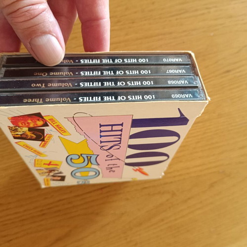 100 Hits of the 50s Rock CD set used, 4 discs